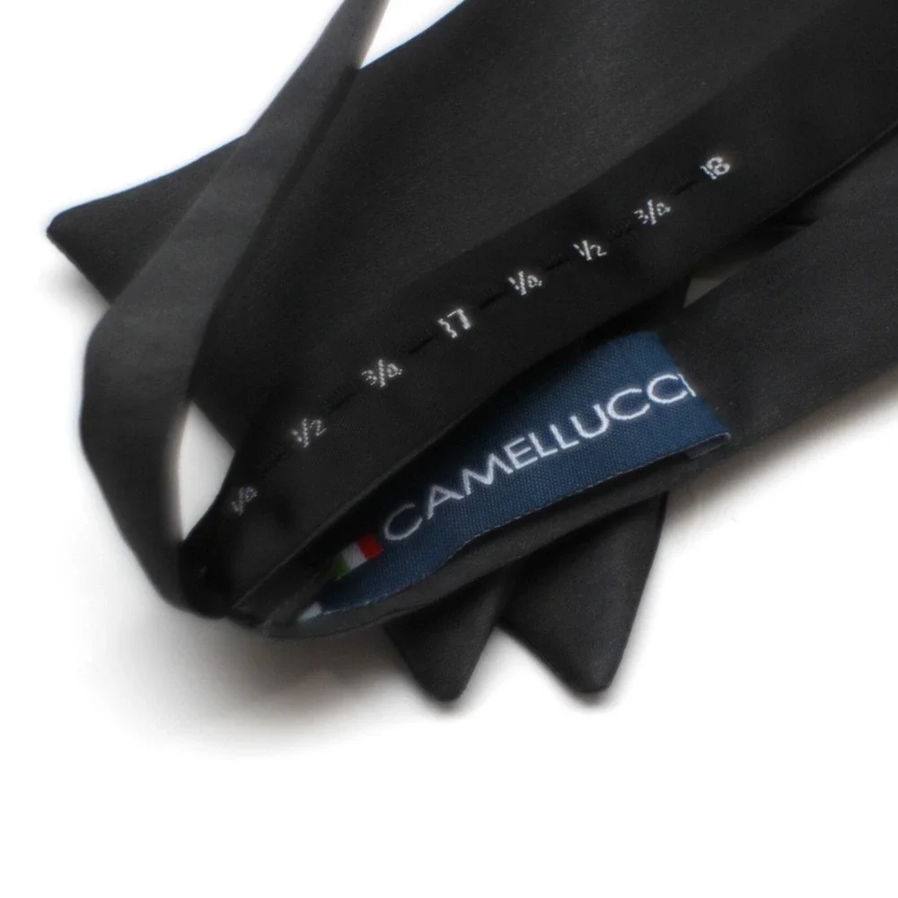 NWT Men's Self-tied Bow Tie Dark Grey Silk‎ Bowtie Big Butterfly S621